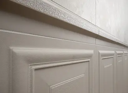 Decoratief element, Kleur grijze, Geglazuurde porseleinen steengoed, 24x72 cm, Oppervlak half gepolijst